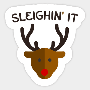 Sleighing it Sticker